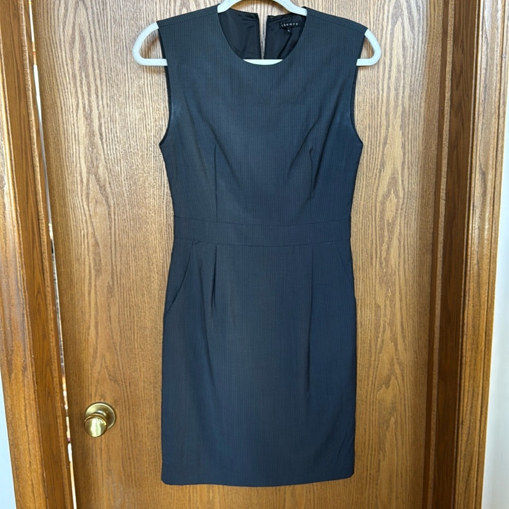 Theory Grey Pinstripe dress Size 4
